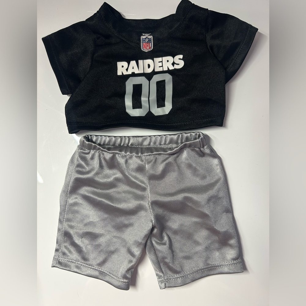 VINTAGE Build-A-Bear Workshop NFL OAKLAND RAIDERS OUTFIT